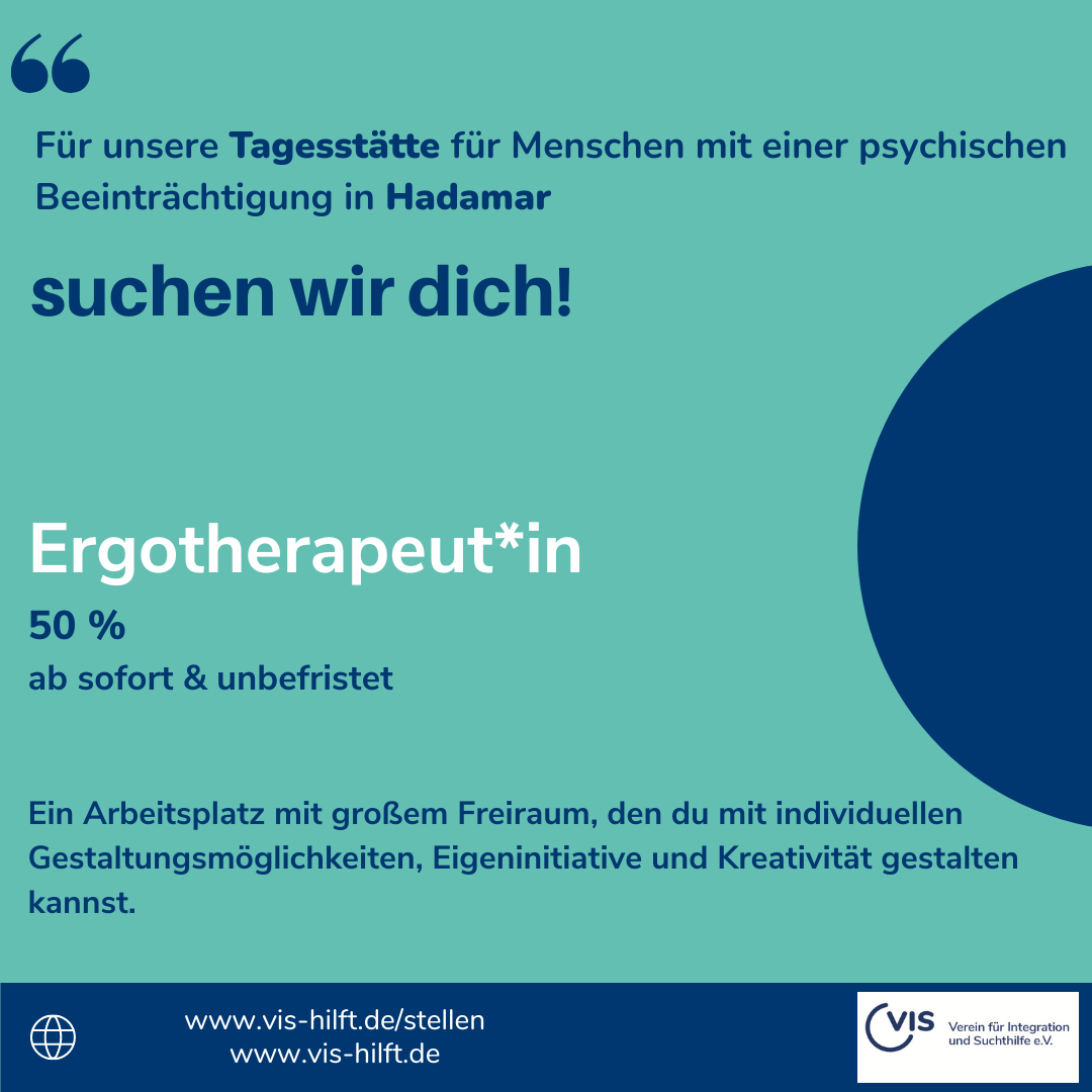 Job Ergotherapeut Fachkraft Stellenangebot Psychische Behinderung Limburg Hadamar Weilburg