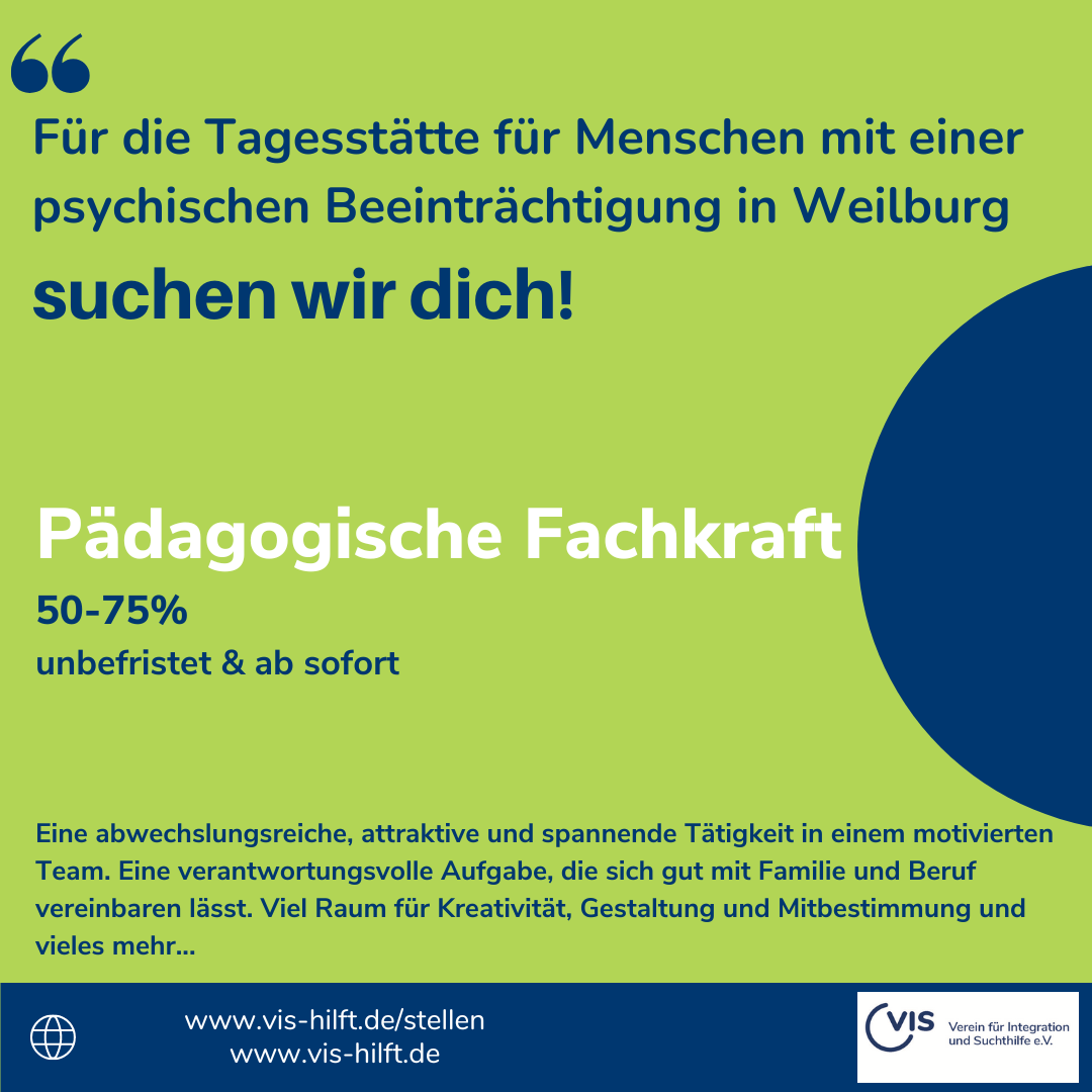 Job Ergotherapeut Betreuung Fachkraft Stellenangebot Psychische Behinderung Limburg Weilburg Weilburg